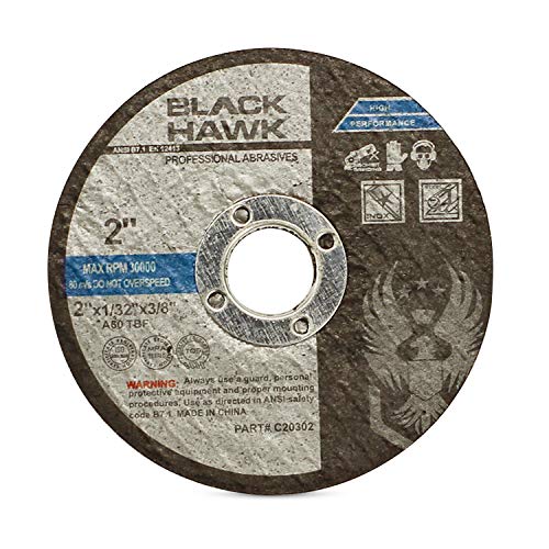 BHA Metal Cut Off Wheels for Die Grinders or Mini Benchtop Chop Saws, 2" x 1/32" x 3/8" - 10 Pack 2” x 1/32” x 3/8”