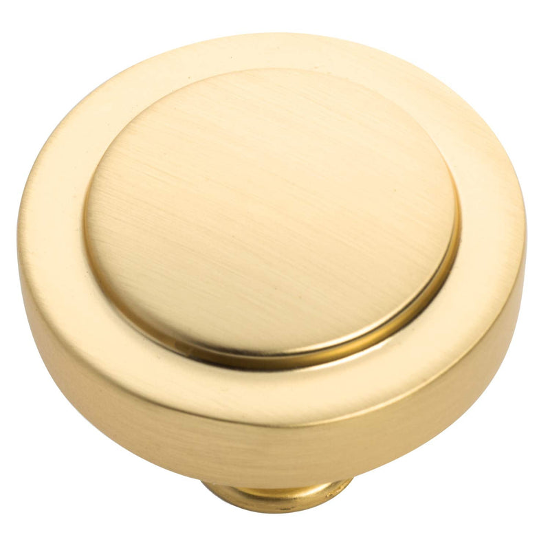 10 Pack - Cosmas® 8101BG Brushed Gold Cabinet Hardware Round Knob - 1-5/16" Diameter