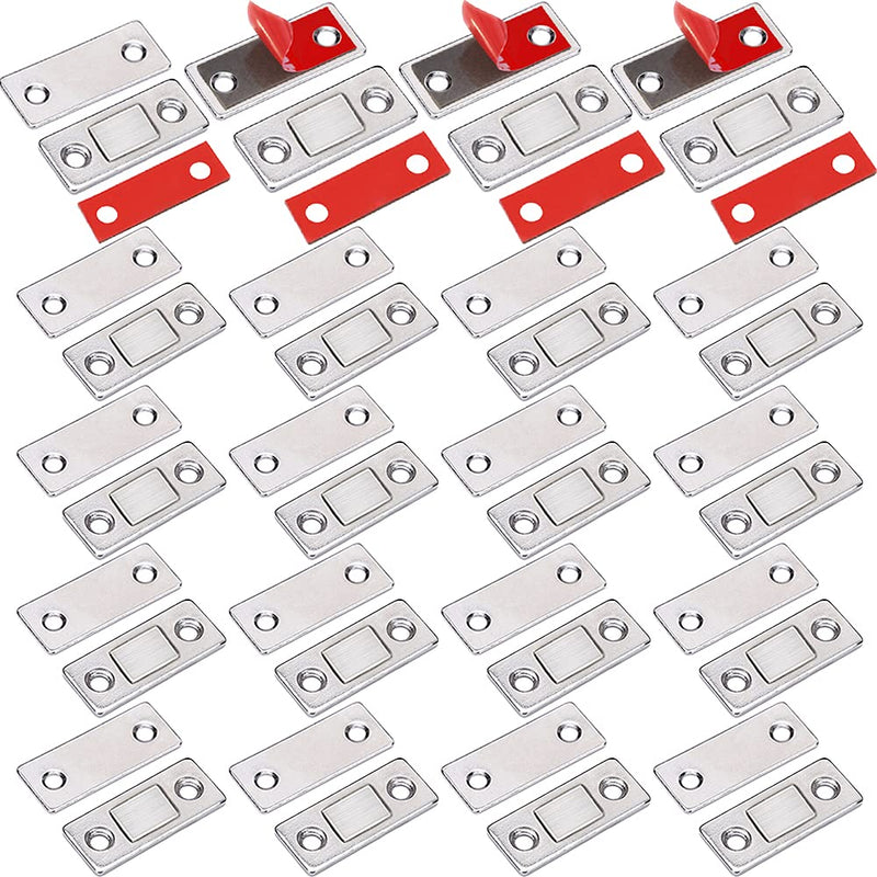 Cabinet Door Magnets Jiayi 20 Pack Ultra Thin Cabinet Magnetic Catch Stick On Magnetic Drawer Closure Drawer Magnets for Kitchen Cabinet Closet Door Magnetic Latch Sliding Door Magnet Cupboard Closer Silver