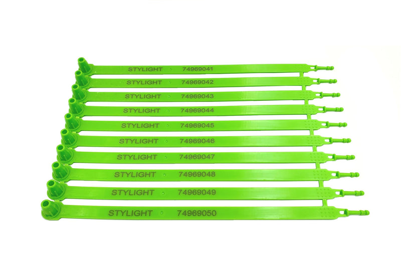 100 Truck Seals, Shipping Seals, Plastic Seals, Security Seal, Tamper Evident Seal, Numbered Seal (100, Green) 100