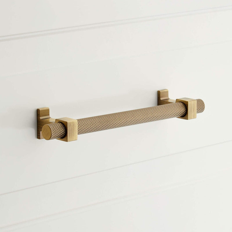 Signature Hardware 462366 Andrex 6-5/16 Inch Center to Center Bar Pull Antique Brass