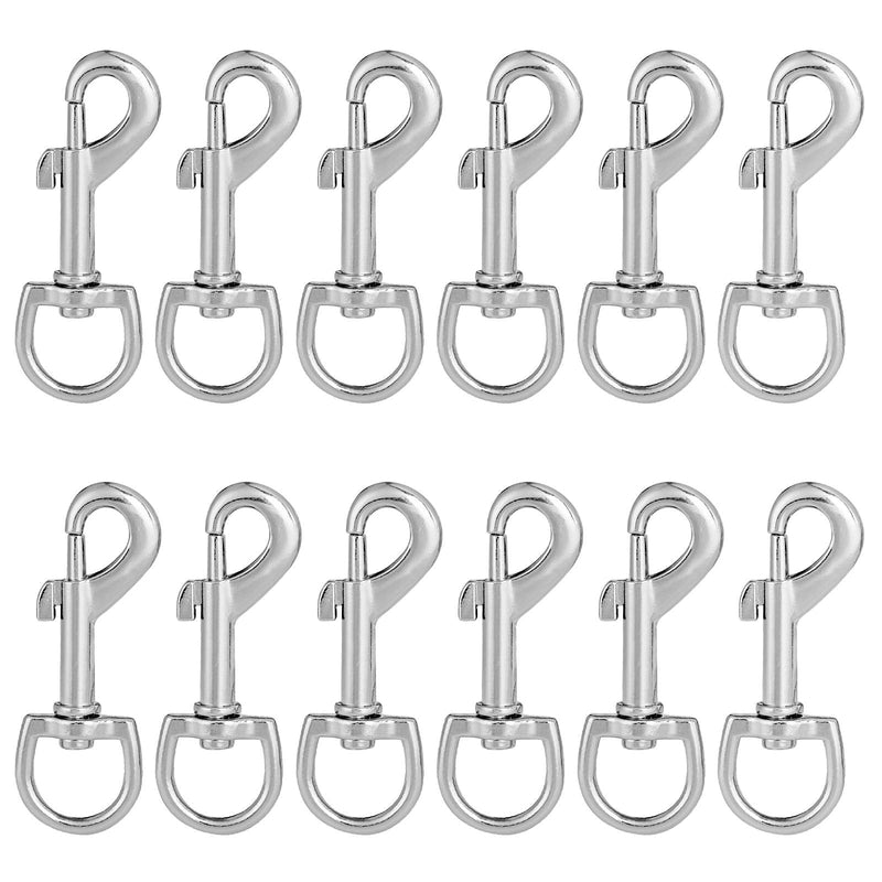 3 Inch Swivel Snap Hooks, 12Pcs Heavy Duty Pet Leash Hooks Swivel Eye Snap Clips for Dog Leash DIY Crafts Project