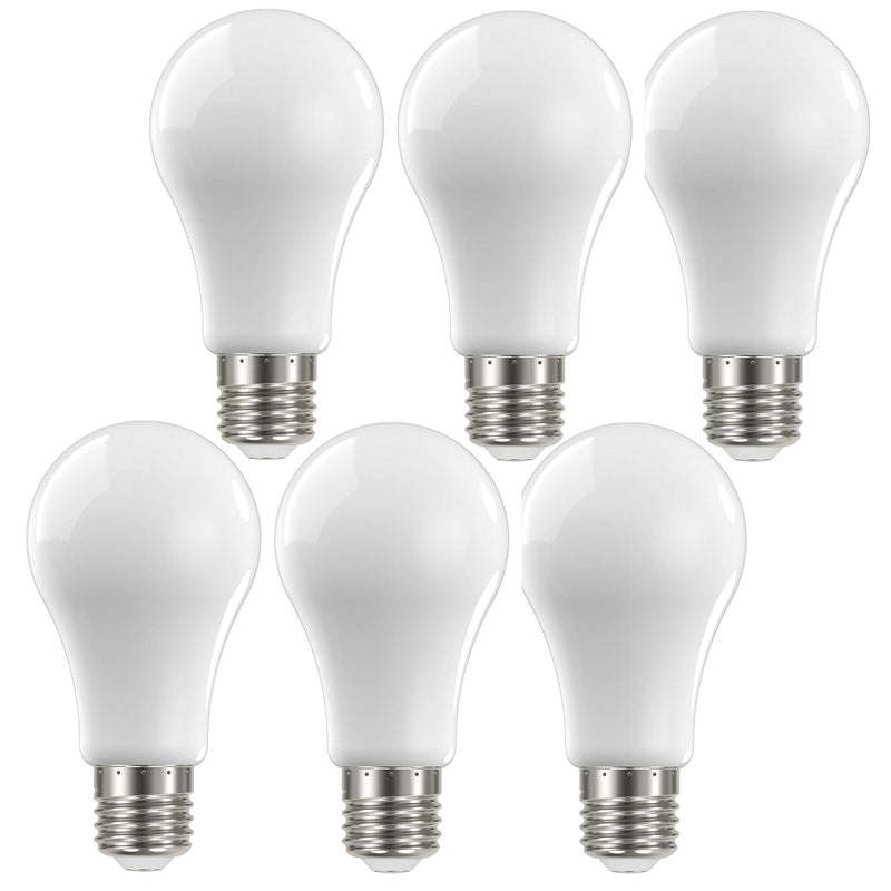 Satco (6 Pack Dimmable LED Filament Lamps, S12434, High Lumens, 13.5 Watt, A19, 3000K Soft White, 1500 Lumen, E26 Medium Base, 90 CRI, Soft White Finish, 120 Volt, Residential & Commercial
