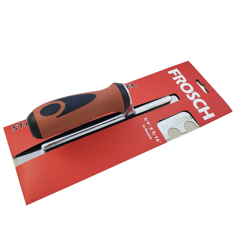 Frosch Stainless Steel U-Notch Trowel (3/4" X 9/16") 3/4" X 9/16"