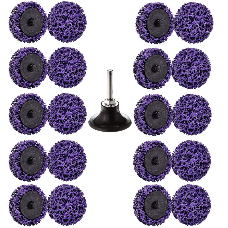 21 Pcs 2" Quick Change Easy Strip Discs Angel Die Grinder Attachments for Strips Paint, Cleans Welds, Removes Rust, Scale and Oxidation. 2" Pack 20