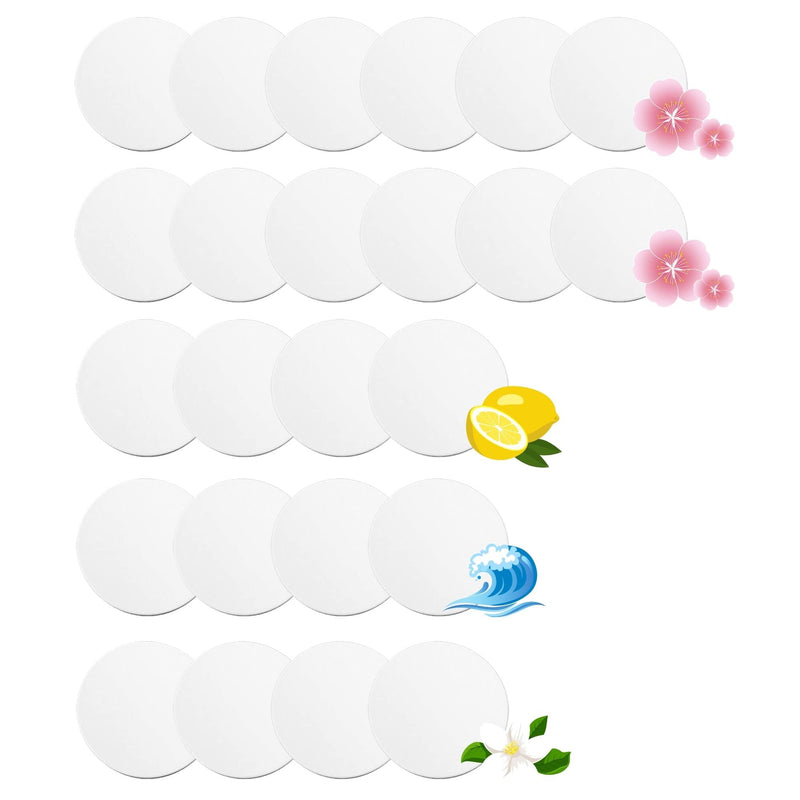 24 Pcs Fragrance Discs Compatible with Bissell Powerfresh and Symphony Series Steam Mop, Including 4 Different Scent Discs (12 Spring Breeze, 4 Lemon, 4 Jasmine, 4 Ocean Breeze)