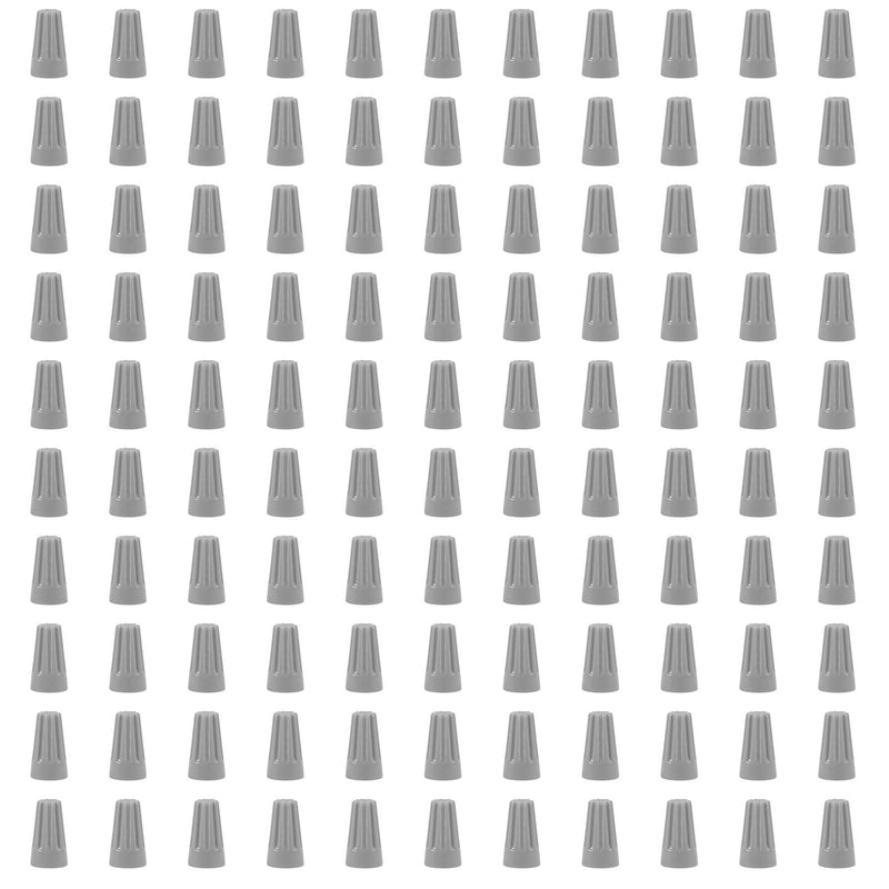 100 PCS P1 Grey Spring Insert Twist Caps Connection Electrical Wire Connectors Nuts Screw Terminals Assortment (Grey)