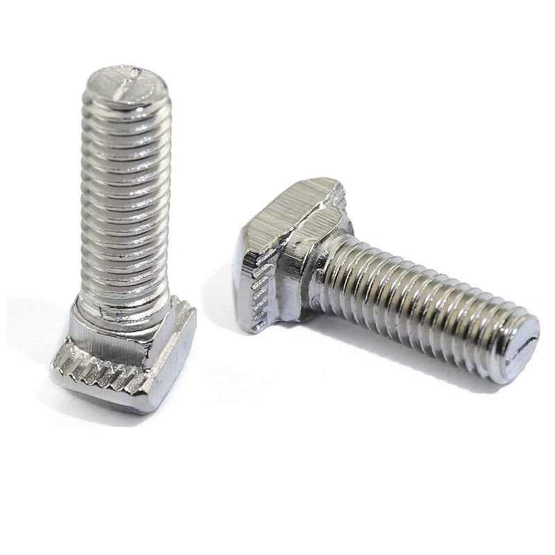 20 Pcs M6 x 25mm Thread T Slot Drop-in Bolt T-Bolt Hammer Head Bolt T Screw Stud for 3030 Series Standard 8mm T-Slot Aluminum Extrusion Profile (3030 Series) M6x25mm