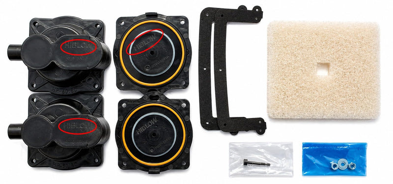 HIBLOW HP-60/80 Rebuild/Repair Kit with Filter Cover Gasket - Genuine Factory Certified