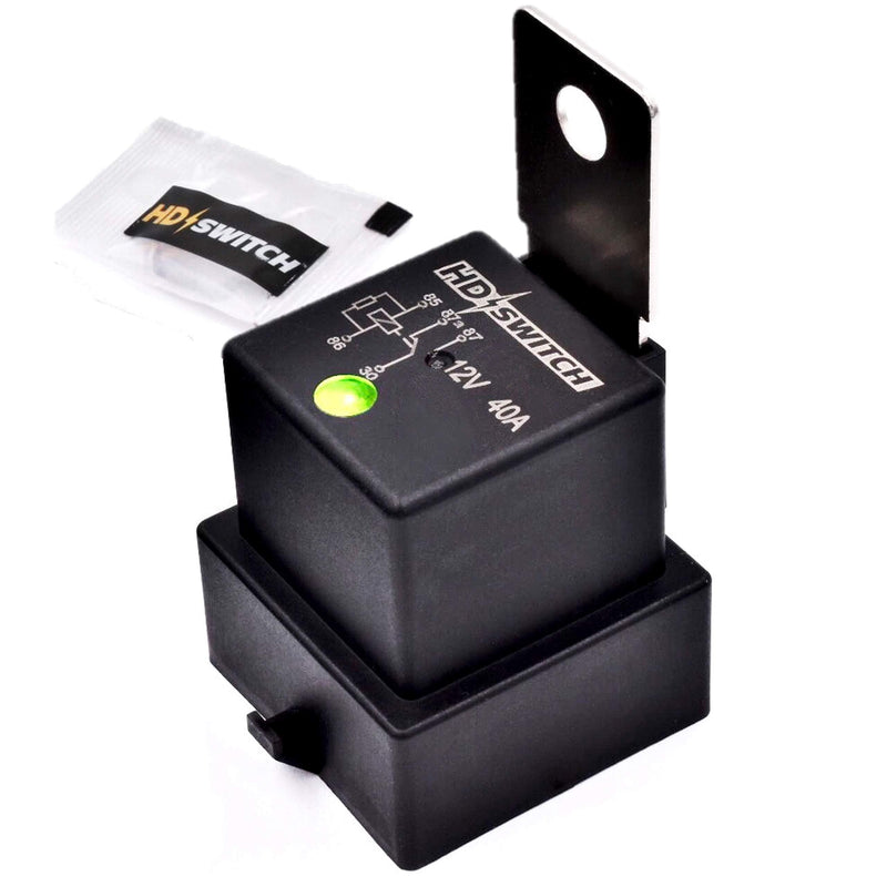 HD Switch Waterproof Relay for Scag 48788 with LED Indicator Upgrade - 40AMP - No Diode - 12VDC - fits SCR42-25CH SMST-61 SMST-61A SMST-72 SMST-72A SMT-52A SMT-61A SMTC-40 SMTC-48A