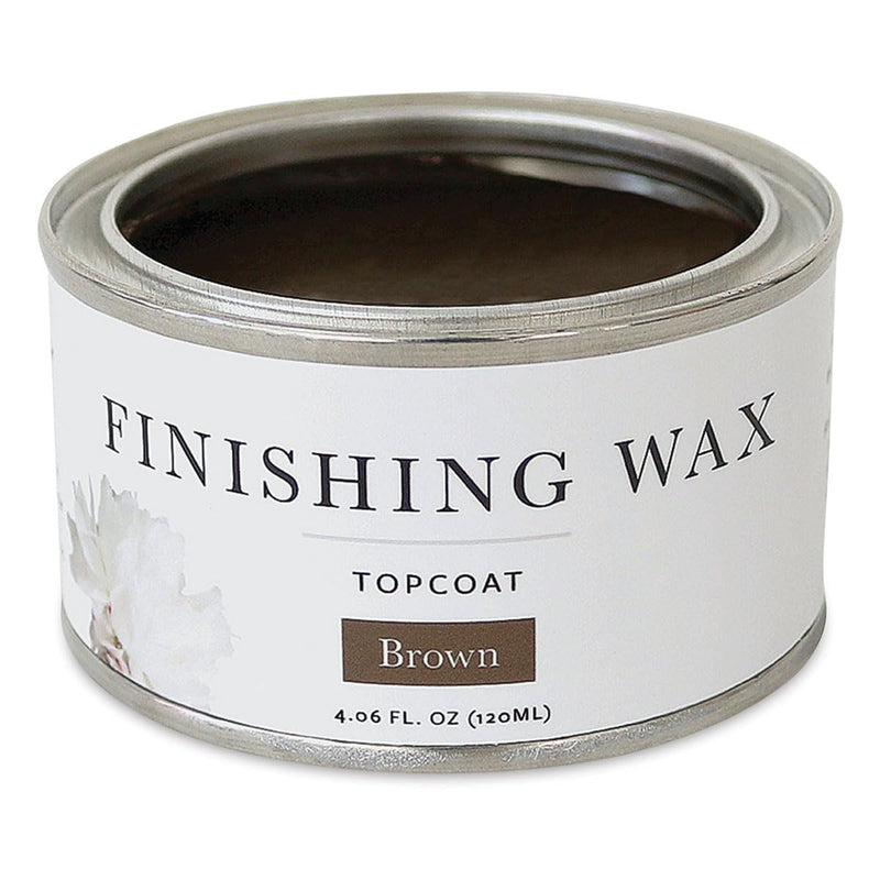 Jolie Finishing Wax - Protective topcoat Paint - Use on interior furniture, cabinets, walls, home decor and accessories - Odor-Free, Non-Hazardous - Brown - 120 ml 4.06 Fl Oz (Pack of 1)