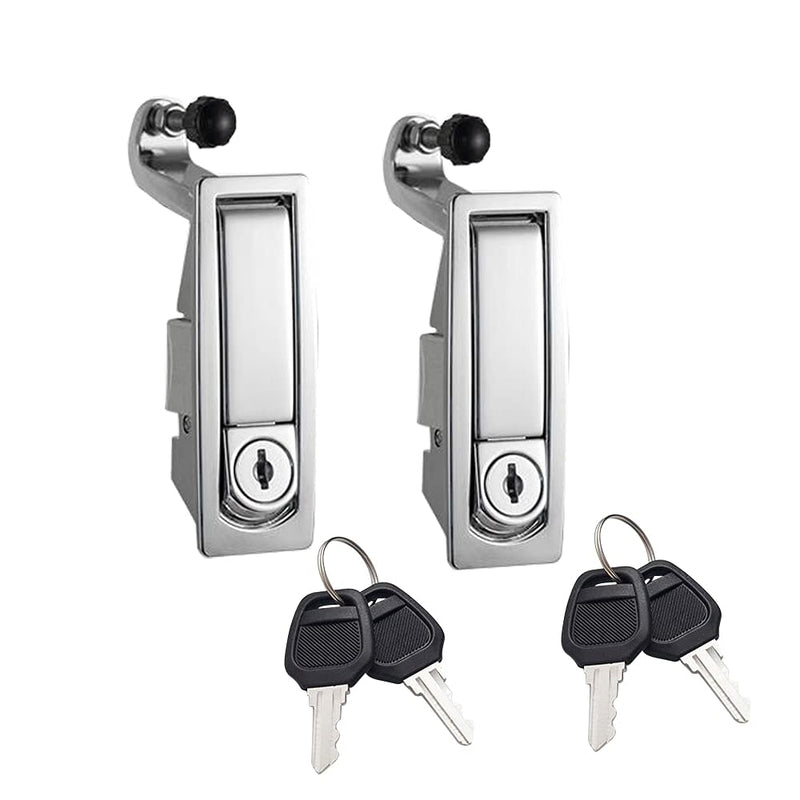WJSKDQ 2PCS Compression Latch Lock Trigger Latch Lock Zinc Alloy Adjustable Lever Hand Operated Compression Latch Flush Silvers Silver 2 Pack
