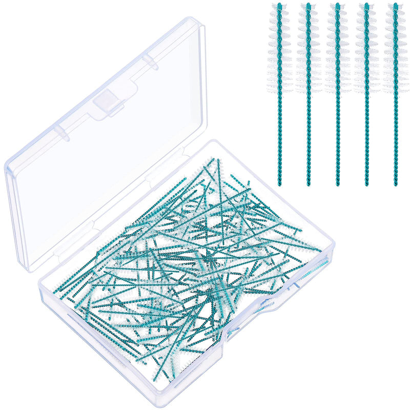 Interdental Brush Teeth Soft Dental Picks Tooth Floss Interdental Brush Betweens Interdental Brush Refills White Refills for Tooth Cleaning (Middle, 30 Pieces)
