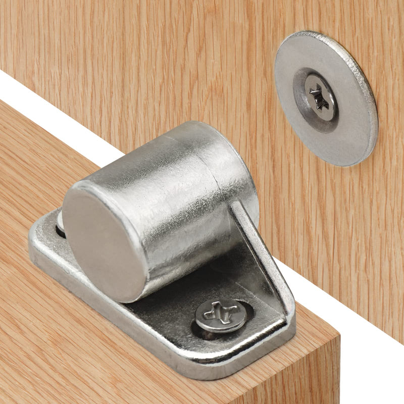 4 Pack Cabinet Magnets, Neodymium Magnetic Cabinet Door Catch - Silver 4