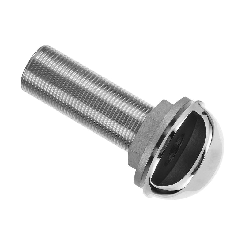 KIMISS 1in Straight Marine Hose Barb Fitting, for Boat/Yacht/Truck/RV, Stainless Steel Thru-Hull Connector, Drain Pipe Adapter, Hose Thru Fitting
