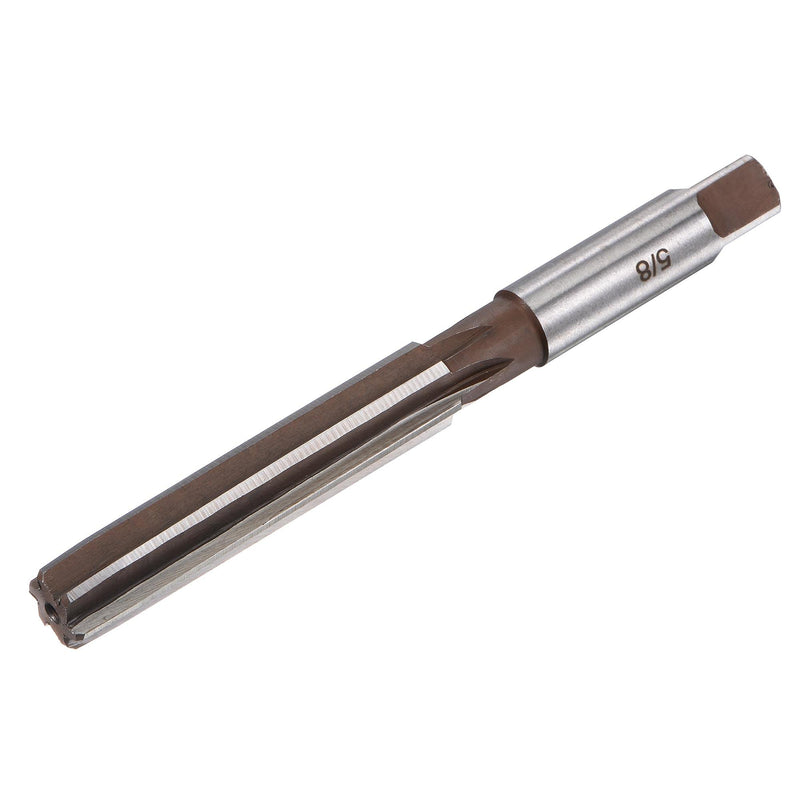 uxcell 5/8" Hand Reamer H8 Accuracy Alloy Tool Steel 6 Flutes Straight Shank Milling Cutter Tool 5/8"