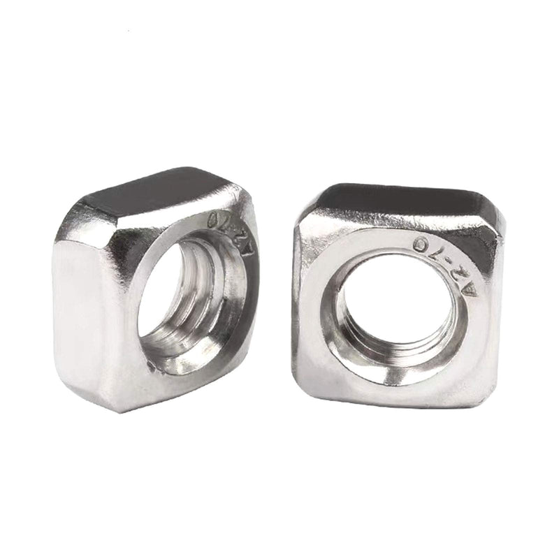 M6-1.0 Square Nuts, 304 Stainless Steel Metric Coarse Thread Assortment Kit (100 Pcs) M6-1.0（100 Pcs）