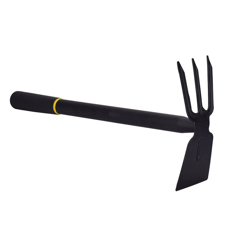 Yardwe Hoe and Cultivator, Garden Rake Hand Tiller Tool Heavy Duty Cultivator Hoe for loosening Soil Weeding Digging Flower Planting Garden Farming Agriculture Tool