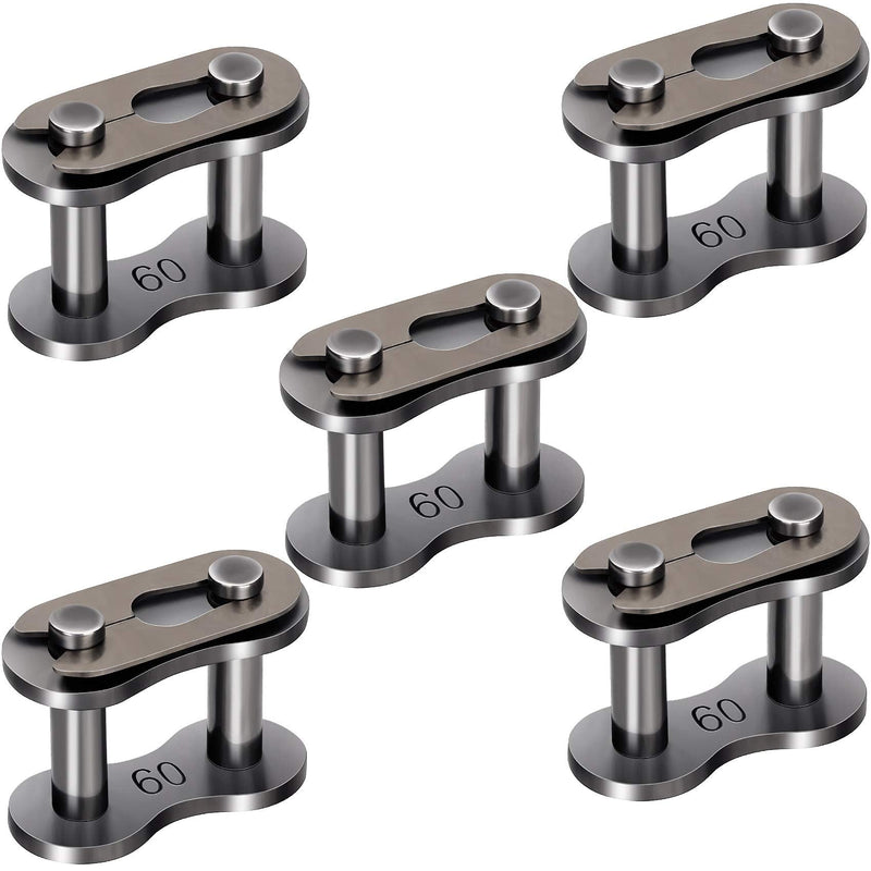 5 Pack #60 Roller Chain Connecting Links, Master Connector Link for Agricultural Machine, Tractors 5 Pack #60
