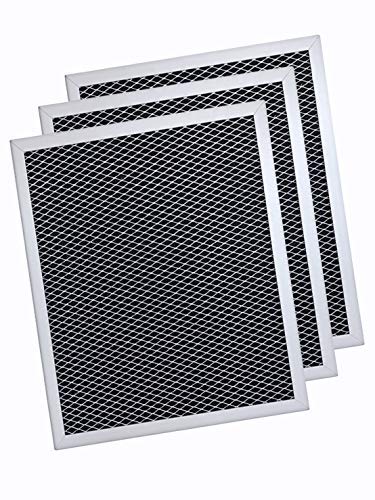 3 pack 97007696 8.75 x 10.5 in Charcoal Range Hood Filter Compatible with Whirlpool W10355450 Broan Nutone 6105C 41F 413023 41000 46000 11000 4341999 4378581 1172266 5-3082 51113711