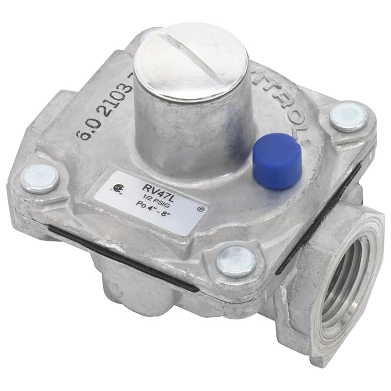 Maxitrol RV47L Natural Gas Pressure Regulator, 1/2" FPT Thread, 13/16" In and Out Opening, 1/2 PSIG In, 4" - 8" WC Out 1/2” Natural Gas (NG)