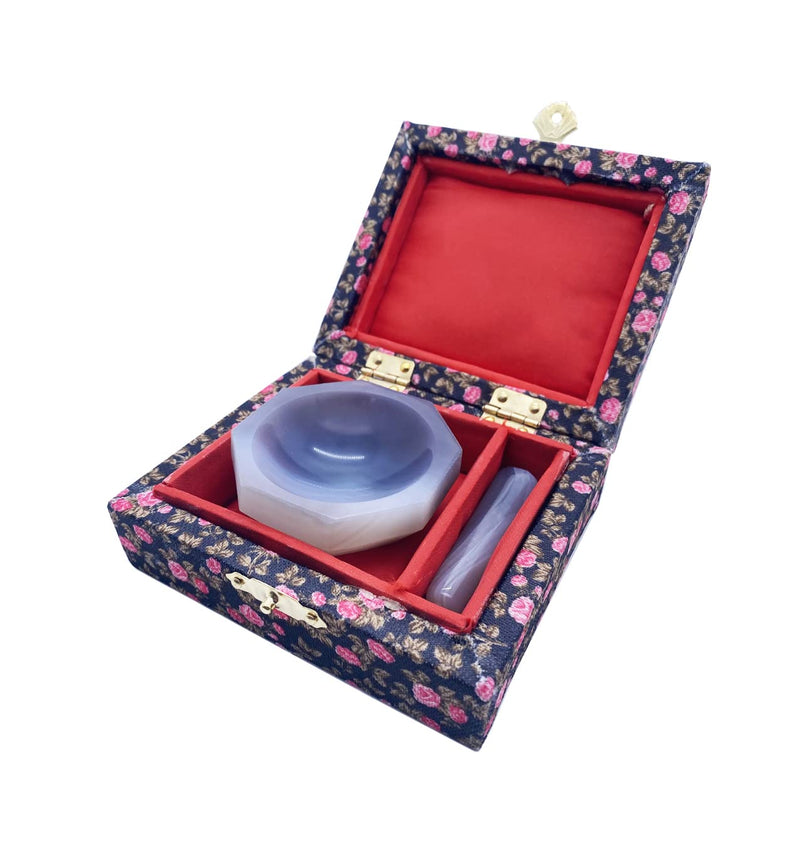 ID: 50MM 1.97" Lab Grinding Natural Agate Mortar and Pestle Set Standard Form Inner Diameter 50mm Inner Depth 15 mm