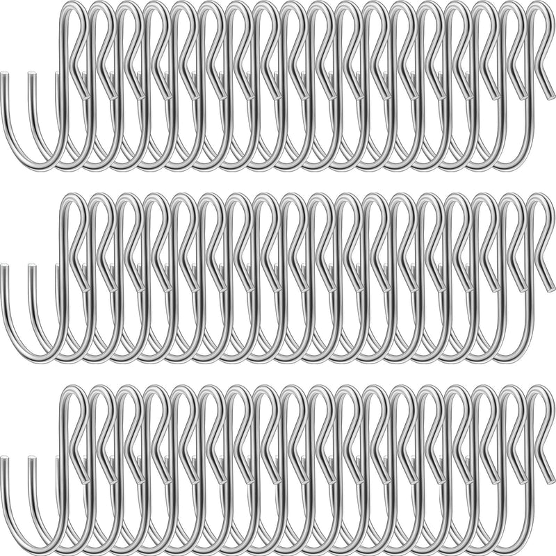 Funrous S Shaped Metal Hooks Clip, Stainless Steel Hangers, Indoor/Outdoor, Bathroom/Kitchen Lights, DIY Crafts, Key Chain, Silver (80 Pieces) 80
