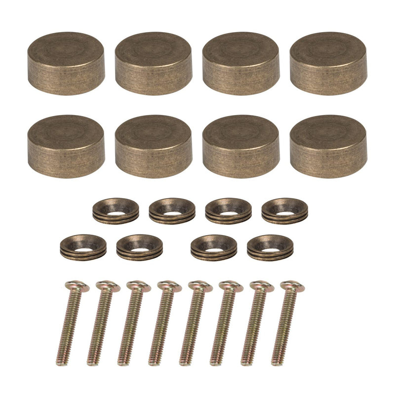 8PCS Mirror Screws Brass Mirror Screws Cap Cover Nails Fasteners Golden for Decorative Mirror, Sign/Advertising Hardware, Nails, Construction… (12mm, Bronze) 12mm