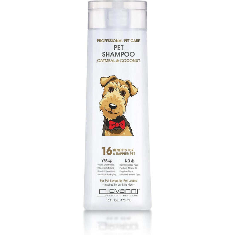 GIOVANNI Professional Pet Shampoo - Oatmeal & Coconut, Aloe Vera, for All Dog Fur Types, Deeply Cleanses, Silkens, Helps Neutralize Odors, Controls Static - 16 oz 16 Fl Oz (Pack of 1) - PawsPlanet Australia