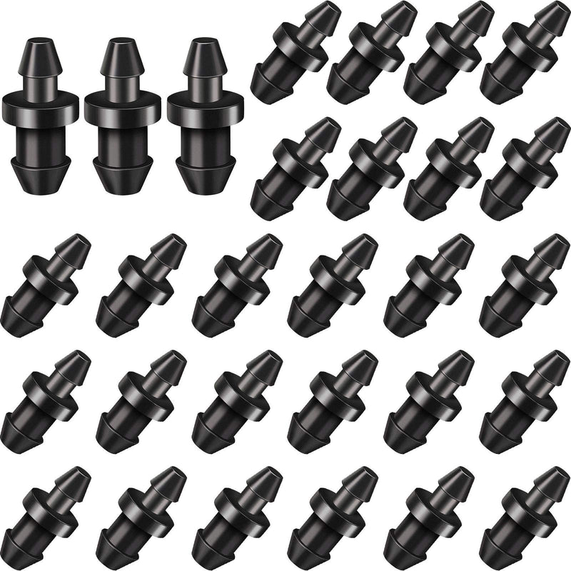 Honoson Drip Irrigation Plugs Drip Irrigation 1/4 Inch Tube Closure Goof Hole Plugs Irrigation Stopper for Home Garden Lawn Supplies, Black (150 Pieces) 150
