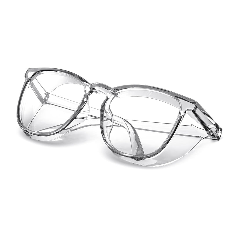 MORK&SUKY Safety Glasses, Stylish Goggles With No Fog Lense, Alternatives To Regular Protective Eyewear For Lab and Nursing. Transparent
