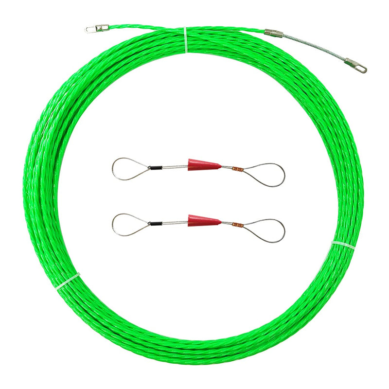 10M 33ft Fish Tape Cable Puller Kit 4mm PET Electrical Cable Puller Through Wall Wire Guide Device Threader Fish Cable Fastener 10m (33ft) Style B