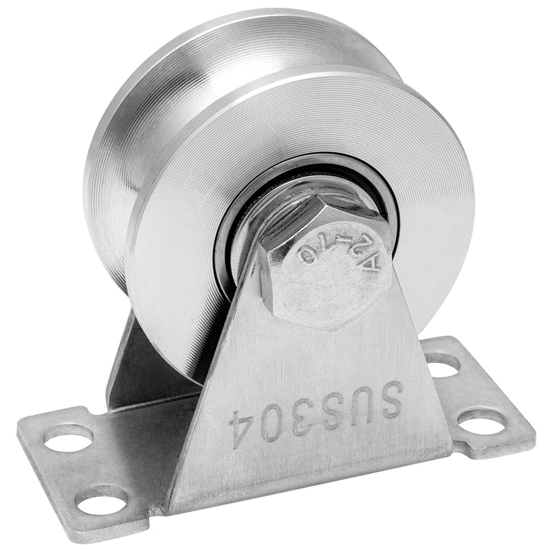 Cable Pulley Wheel Stainless Steel, Duplex Bearings, Rope Pulley for Pulley System, Gym Equipment, Sliding Gate, 1 Pack 48mm_1 PCS