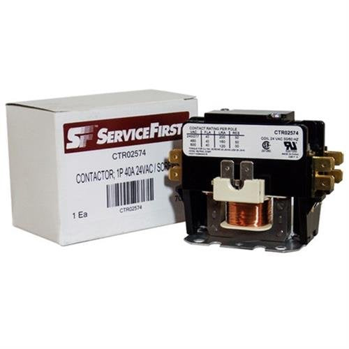 OEM Trane/American Standard Contactor - CTR02574 / CTR-2574-40 Amp / 1-Pole / 24V Coil