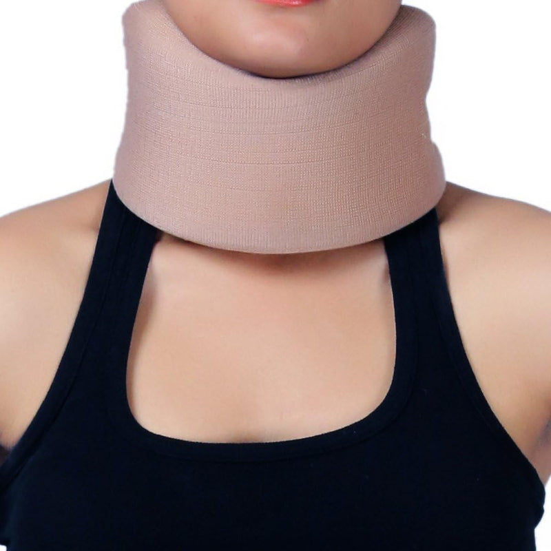 Soft Foam Neck Brace Universal Cervical Collar, Adjustable Neck Support Brace for Sleeping - Relieves Neck Pain and Spine Pressure, Neck Collar After Whiplash or Injury (2.5" Depth Collar, L) White Narrow 2.5" Depth Collar Large (15.7-18.1 Inch) - NewNest Australia