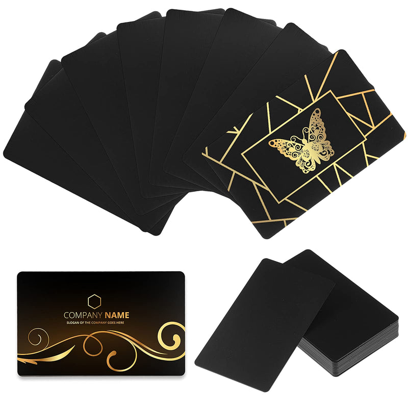 20 Pieces Metal Business Cards Anodized 0.8 mm Thick Aluminum Blanks 3.4 x 2.1 Inch Printable Metal Business Card for Custom Pattern 20