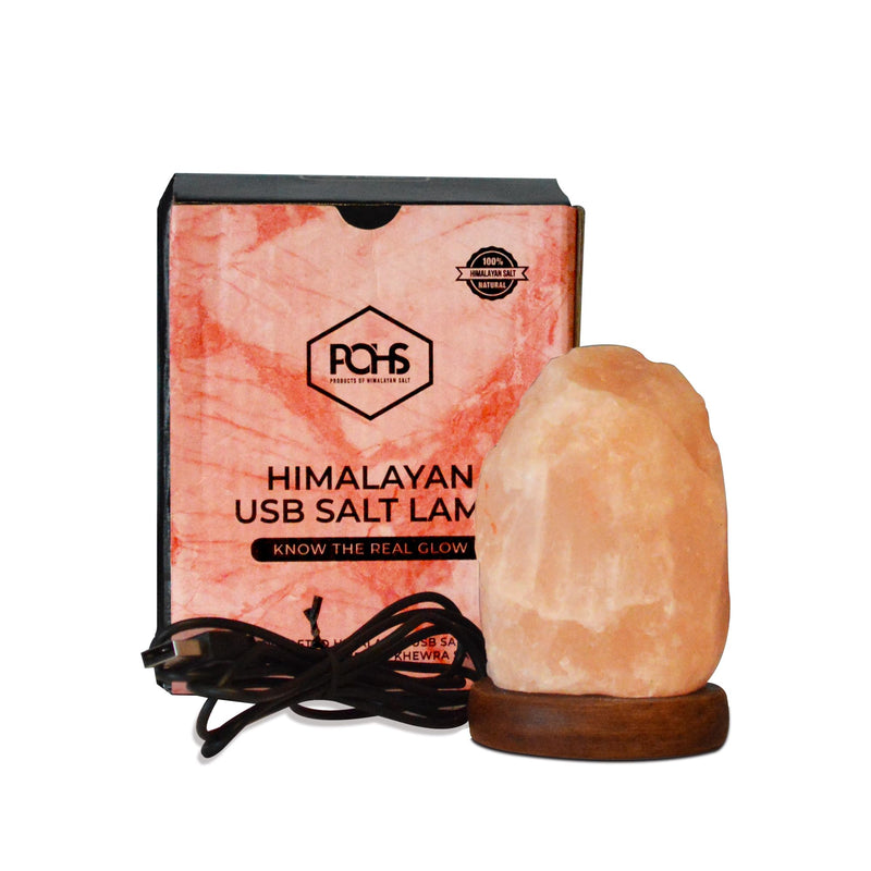 Salt Rock Crystal Night Light – USB LED, Warm Glow, Compact 10cm Lamp For Home Décor, Desk & Gift