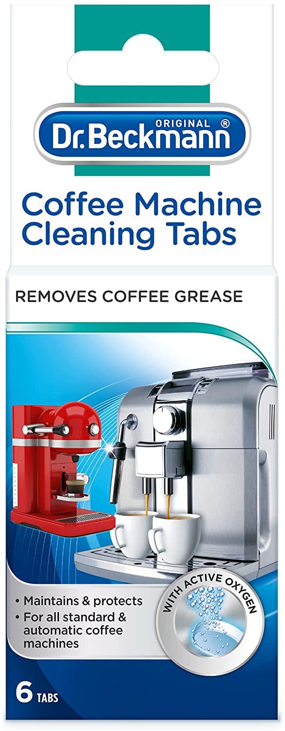 Dr. Beckmann Coffee Machine Cleaning Tabs | Removes coffee grease & oil | 6 tabs