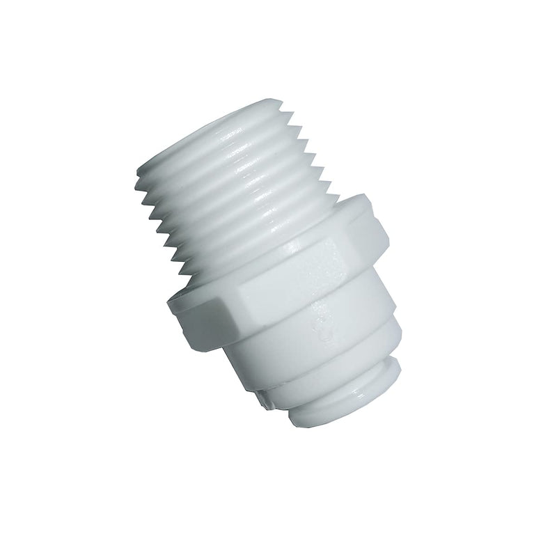 Straight Male Thread Adapter 1/2" Male x 3/8" OD Tube Quick Connector,for Water Purifiers Filters Reverse Osmosis Systems,100 pcs. (100, straight,1/2" Male x 3/8" OD tube)