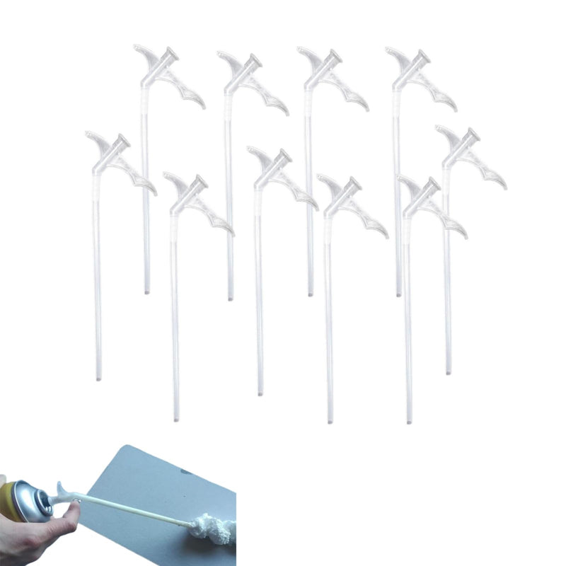 10Pcs Spray Foam Tubes Nozzle, Gap Filling Insulating Foam Spray Replacement Tube, DIY Foams Spray Accessory for DIY Spray Foam Clear transparent