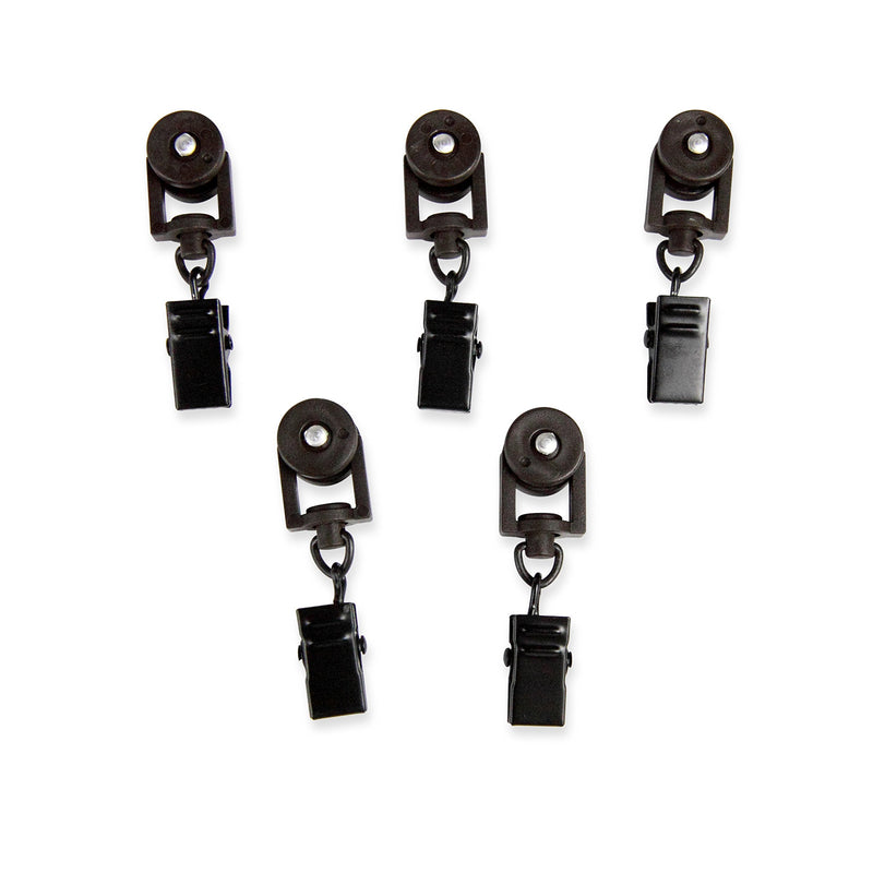 10 Sliders for Cordless Traverse Rod - Black