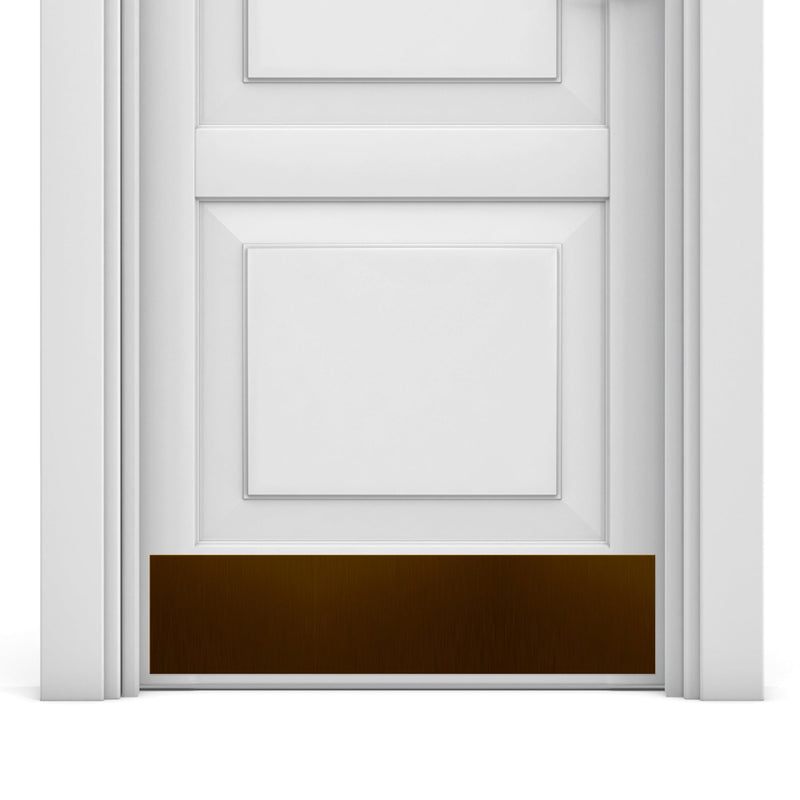 Deck the Door Decor | Door Kick Plate - Anodized Aluminum – Screw Mount – Satin Black, Satin Nickel, Shiny Brass & Oil Rubbed Bronze Finish – Many Sizes (6x30", Oil Rubbed Bronze) 6x30"