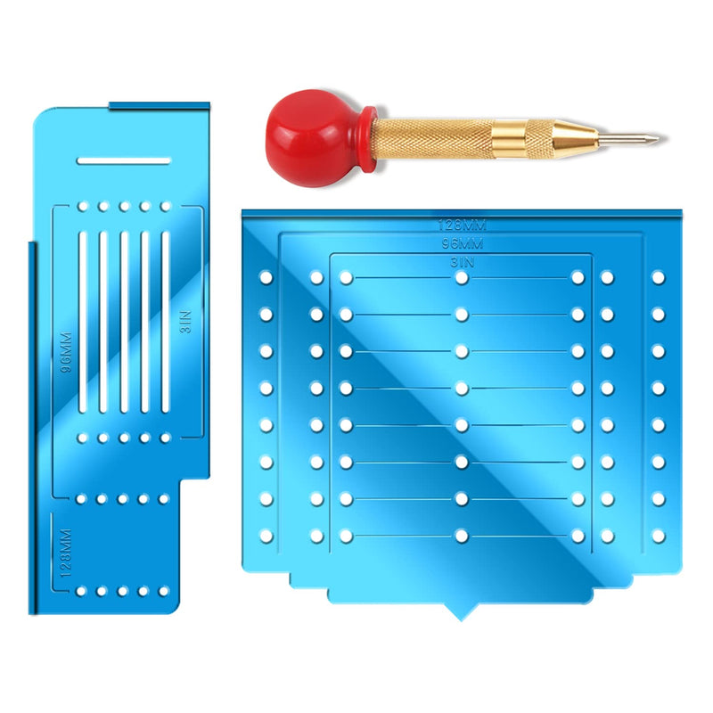 King&Charles Cabinet Hardware Template, Cabinet Handle Template Tool - Cabinet Pull/Knob Template for Cabinet Hardware, Cabinet Template for Handles and Pulls with Center Punch. Classic Align Sizes