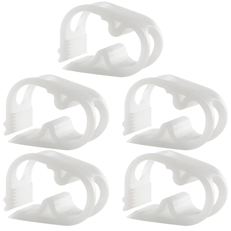 1/4" - 1/2" Plastic Tubing Clamps Adjustable Tube Clamp, Laboratory Pinch Valve Flow Control Hose Clamp - Pack of 5 White 1/4" - 1/2"