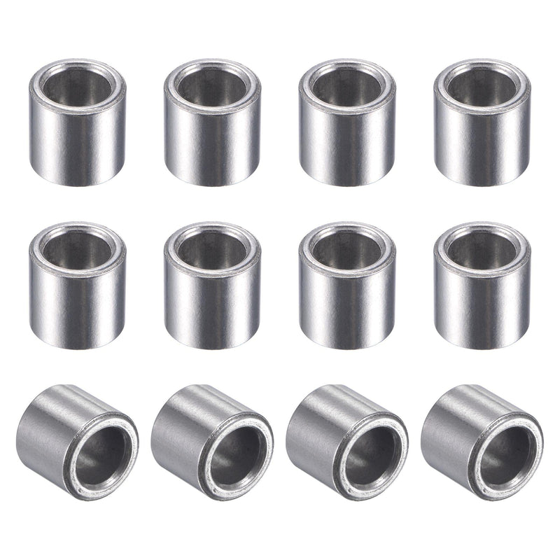 uxcell Sleeve Bearings 8mm Bore 12mm OD 12mm Length Sintered Iron Self-Lubricating Bushings 12pcs 8x12x12mm