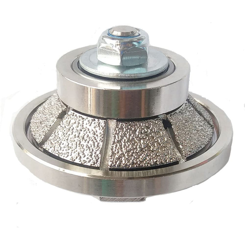 38 Inch E10 45 Degree Bevel Edge Vacuum Brazed Diamond Hand Profiler Router Bit Profile Wheel with 58-11 Thread for Granite Concrete Marble Countertop | 3/8 Inch Bevel Edge Router Bit for Granite Concrete Marble Countertop