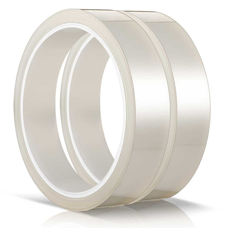 2 Pieces 108 ft Clear Heat Tape for Sublimation Heat Press Tape Heat Transfer Tape High Resistant Temperature Tape Thermal Tape for Electronics Printing Circuit Board Heat Transfer Vinyl (20 mm) 20 mm