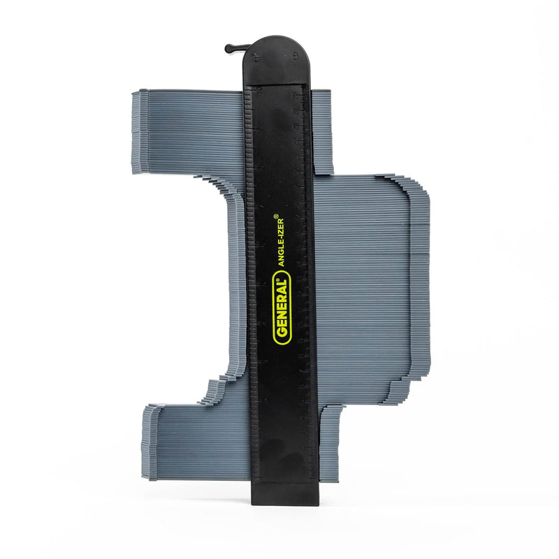 General Tools Locking Contour Gauge #834X with Extra Long Pins, Profile Gauge, Shape Duplicator, 10-Inch (254mm), Precisely Copy Irregular Shapes For Perfect Fit and Easy Cutting 10-Inch with extra long pins, with lock