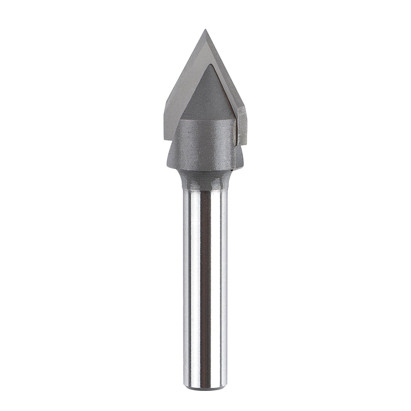 SpeTool Carbdie Tip V Groove CNC Engraving Bit Router Bit CNC Woodwork Tools 60 Deg 1/2 Inch Cutter with 1/4 Inch Shank 60°-D1/2"