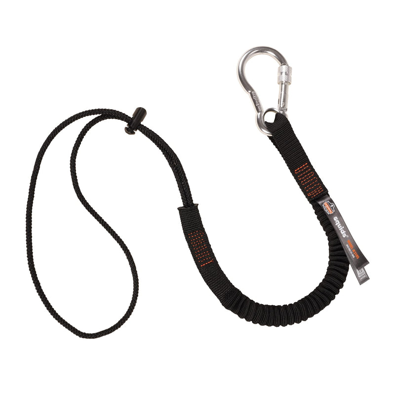 Ergodyne Squids 3105 Tool Lanyard with Aluminum Screw Lock Carabiner, Tool Weight Capacity 15lbs , Black Each - NewNest Australia